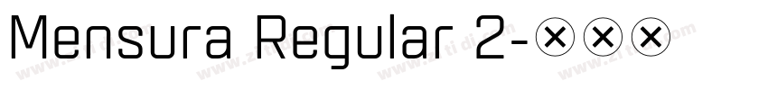 Mensura Regular 2字体转换